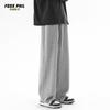 Foss Phil American-Style Casual Pants for Men, Spring And Summer Trendy Straight-Leg Sweatpants, Wide-Leg Versatile Trousers, FPK50 Gray 2XL