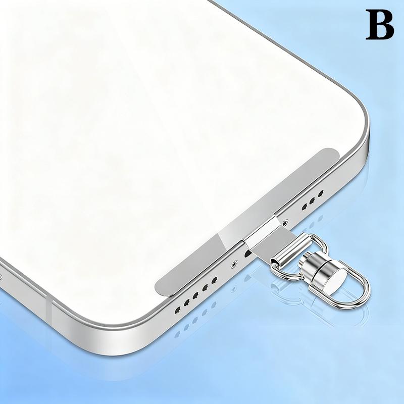 Steel Phone Lanyard Gasket Patch Anti-Lost Anti Fall Mobile Phone Rope Card Metal Clip Strap Hang Cord Tab Accessories