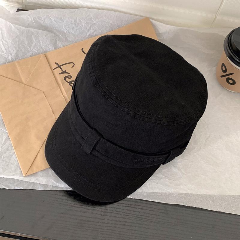 2025 new outdoor leisure equestrian hat women's retro old face small flat edge cap beret