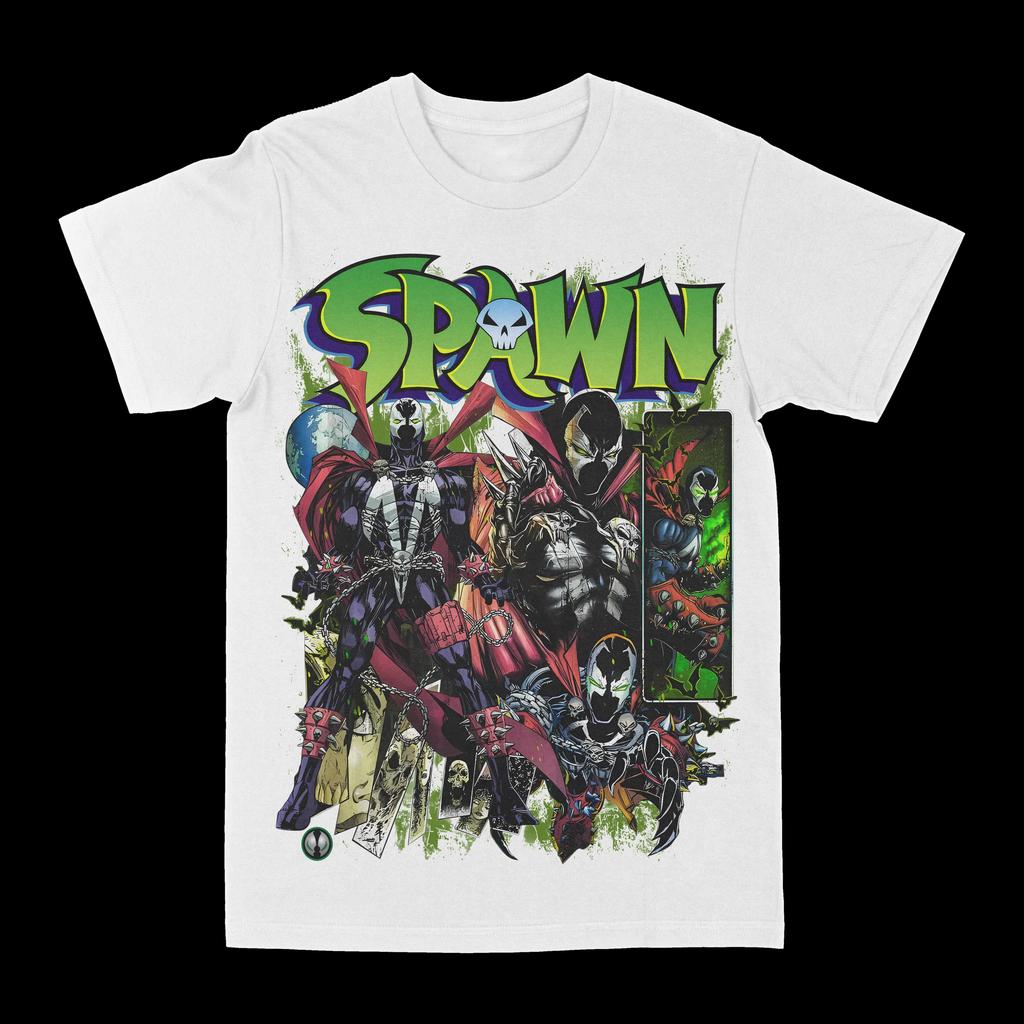 Classic Movie Color Print Retro Street Loose Short Sleeve T-shirt Cotton Two Yuan Animation Round Neck Graffiti Style Versatile
