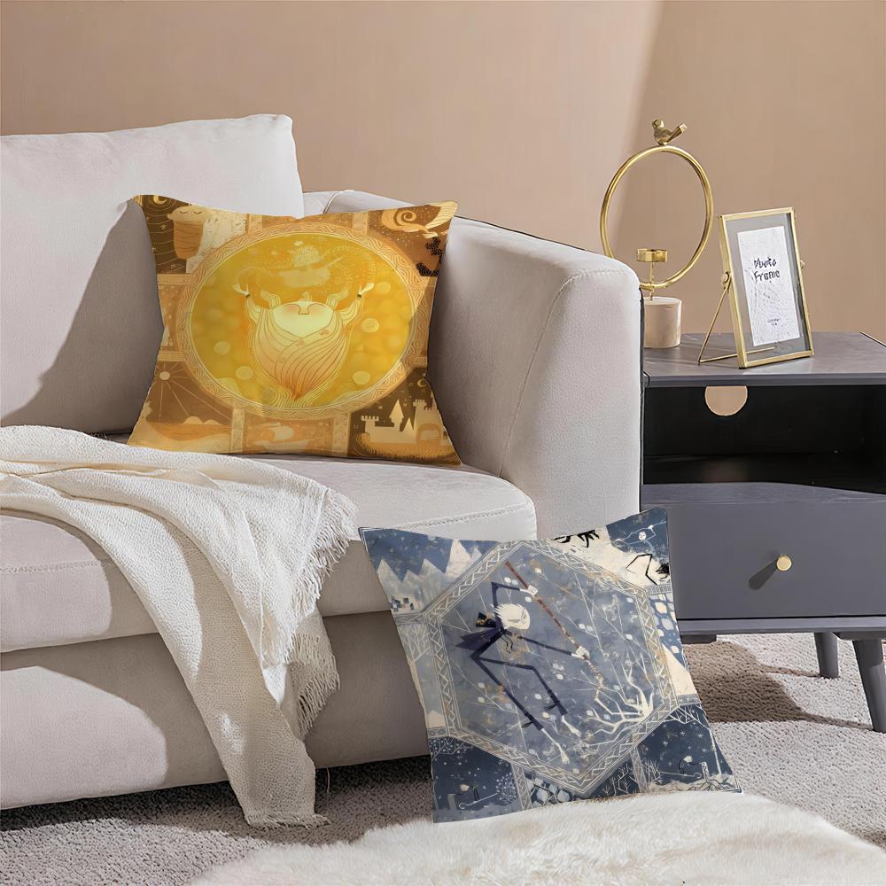 Simple Casual RRise of The Guardians arts Cushion Cover Linen Pillow Case Soft Breathable Protective Couch Room Decoration