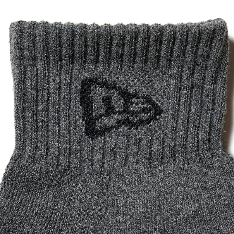 [New Era] Ankle Socks, 3 Pairs, Charcoal Gray, 23-25cm