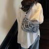 Vintage Denim Bag Middle-Aged and Elderly Mother Bag Women Multi-Pocket Commuter Shoulder Crossbody Bag