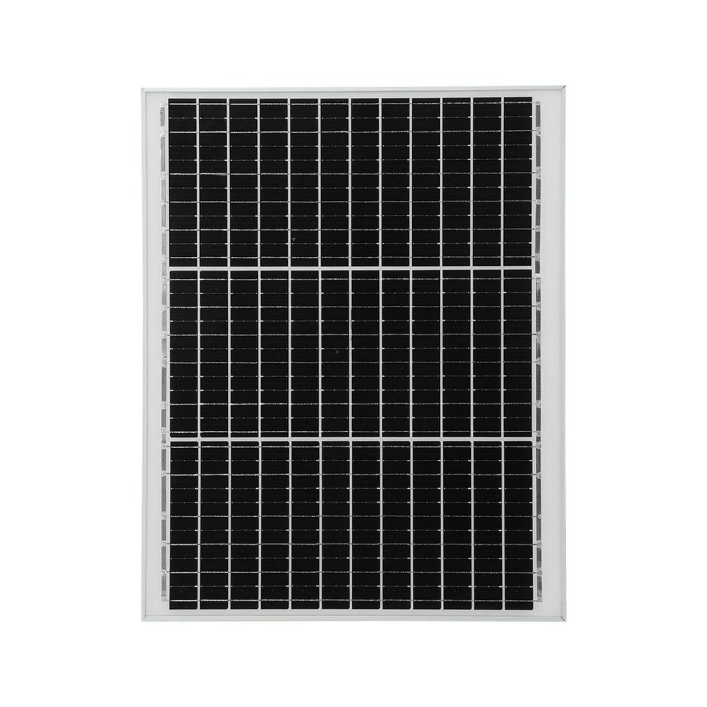 Portable Solar Panel 50W 18V Monocrystalline Waterproof High Efficiency for Home House Boat Trailer 