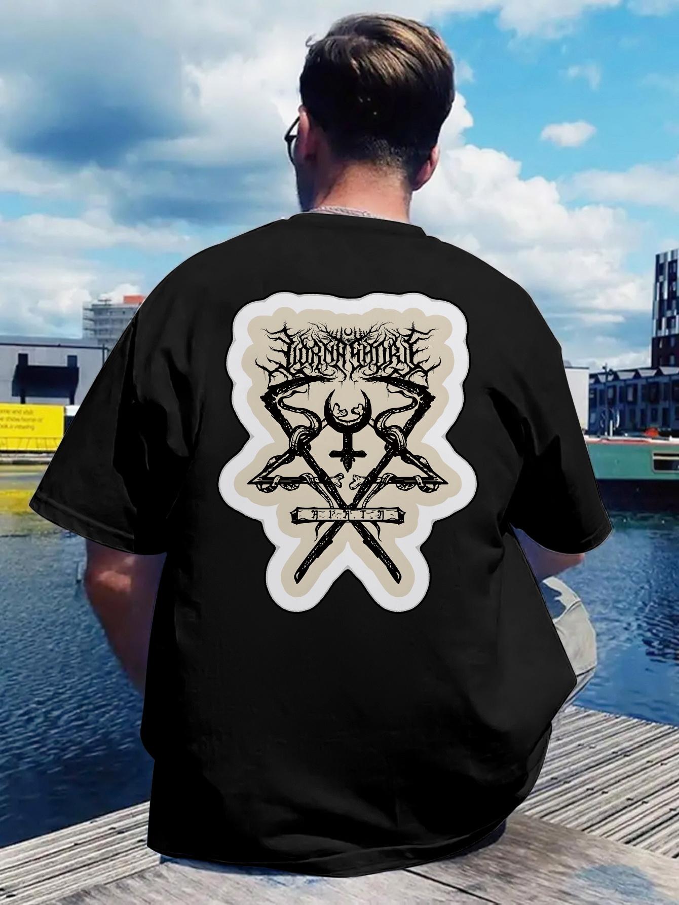 

Vintage Heavy Metal Band Back Print T-shirt - White Retro Rock Graphic Tee XL
