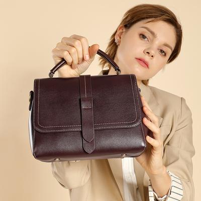 Winter Fashion First Layer Leather Hand Bill Shoulder Crossbody Bag for Women