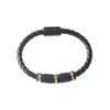 Men's Leather Bracelet, Woven Leather Cord with Beads, Simple and Fashionable, Versatile Hand Chain