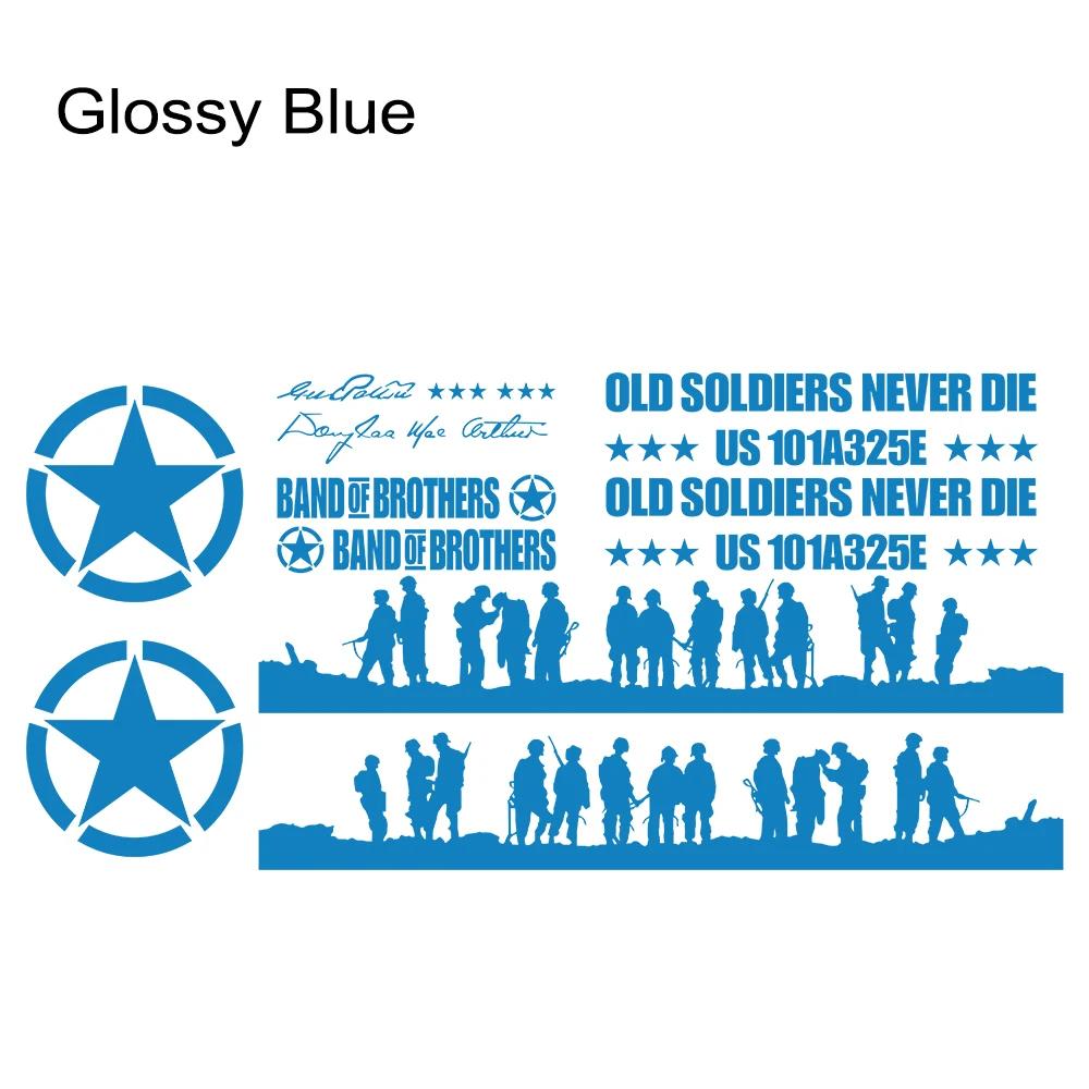 12 Stück Auto Tür Vinyl Aufkleber für Jeep Wrangler JK TJ Jl YJ Auto Pentagramm Soldaten Karosserie Dekoration Vinyl Decals Zubehör