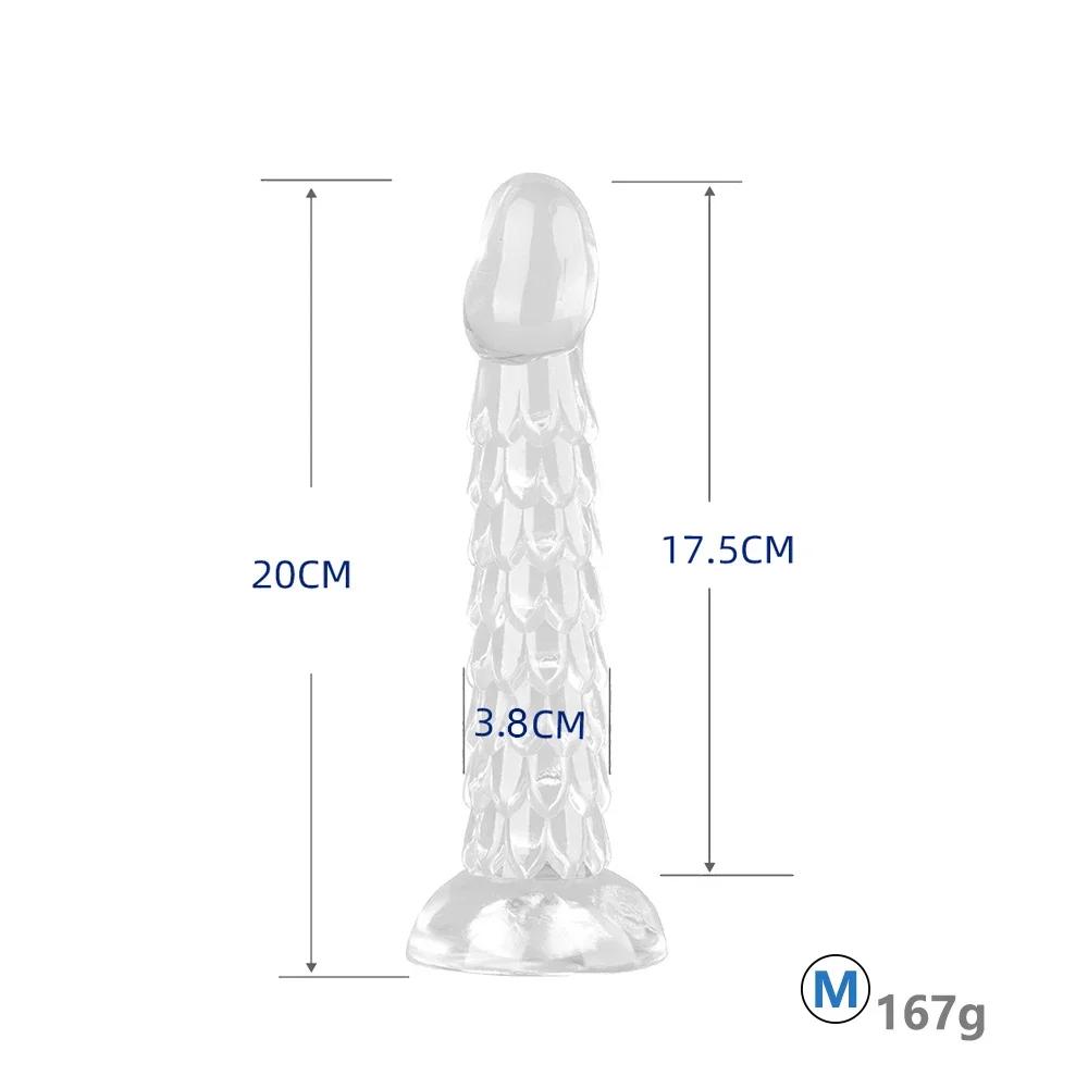 23cm Dragon Dildo Suction Cup Anal Plug Whip Buttplug Anus Dilator Female Vaginal Masturbator Butt Plug Sex Toys For Women Men