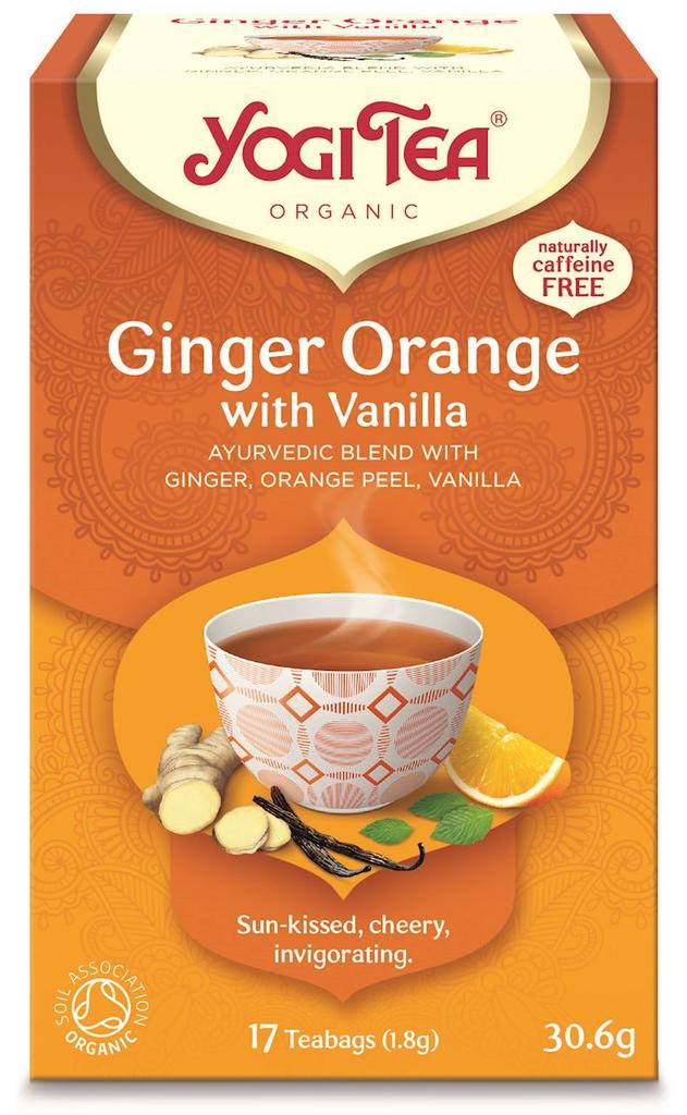 GINGER ORANGE WITH VANILLA ORGANIC TEA (17 X 1.8 G) 30.6 G - YOGI TEA