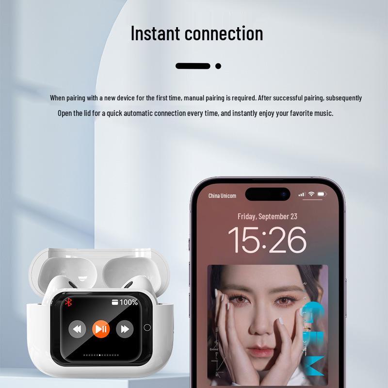 A11 Smart Bluetooth Earbuds with Color Screen, Long Battery Life, and Comfortable Fit