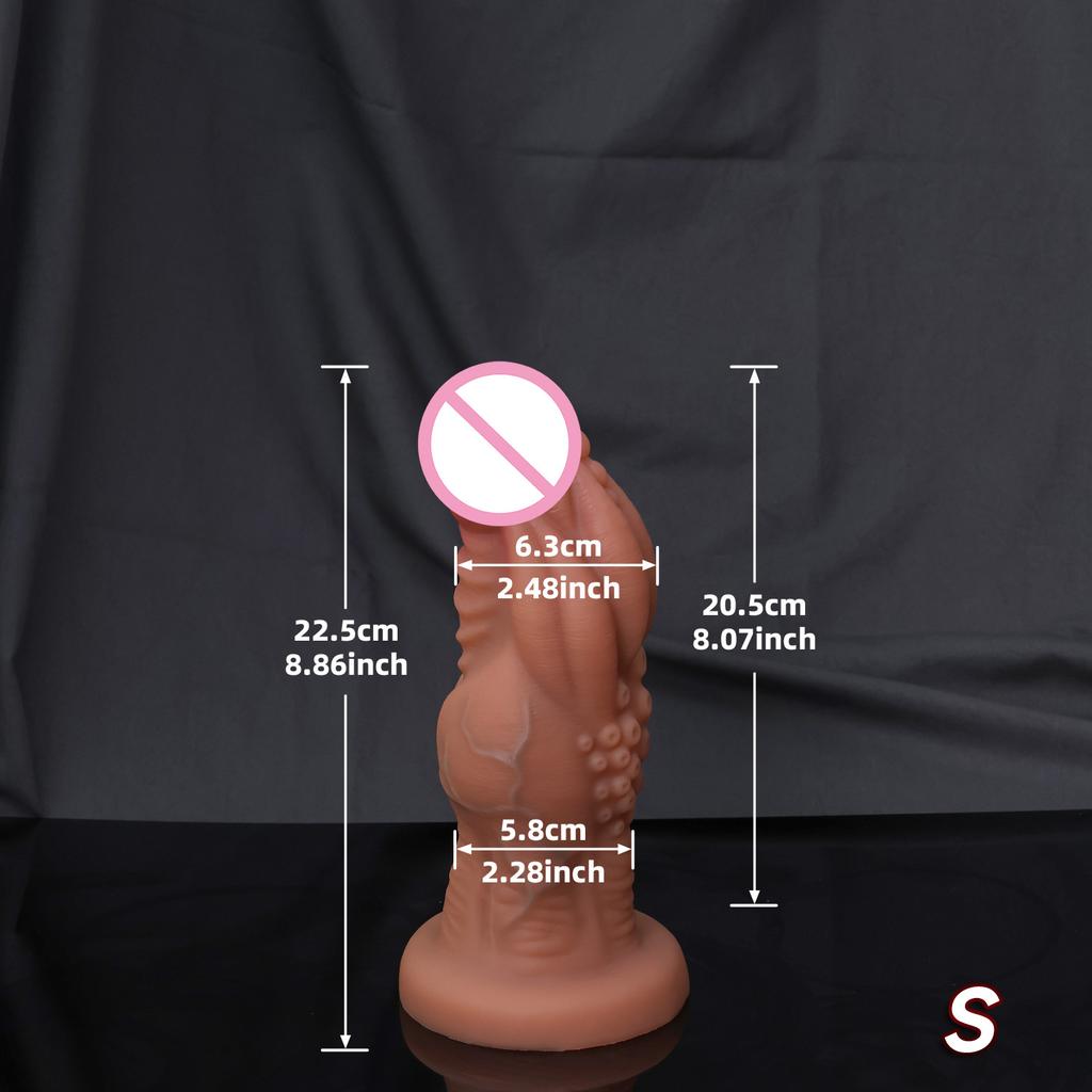 Nový silikonový ultra silný realistický ženský imitace skutečný a falešný penis pěst anální zátka super velký penis hračka pro dospělé