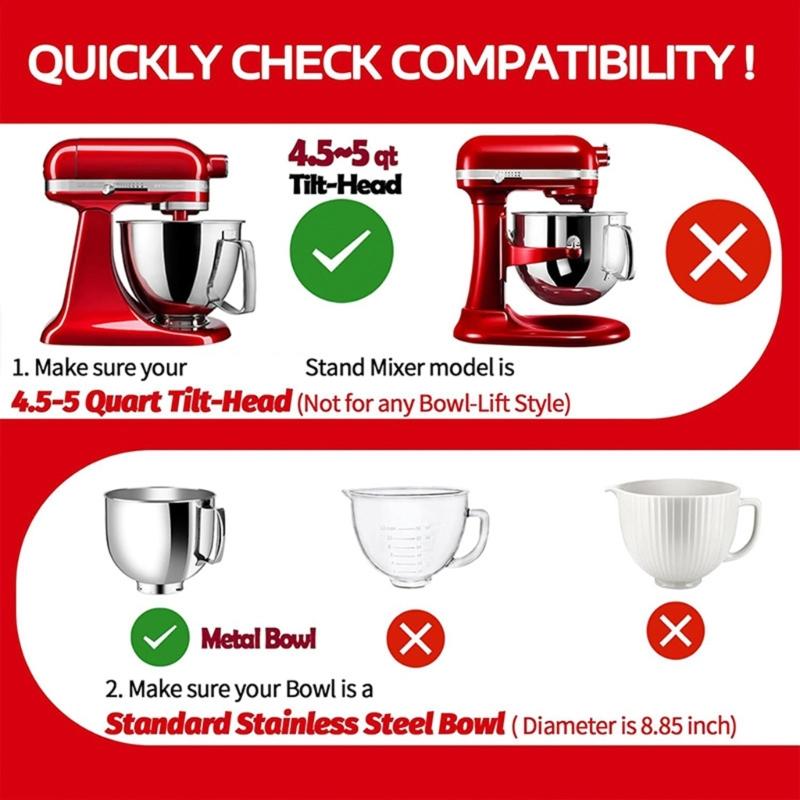 Splash Guard For Stand Mixer Transparent PC Cover for Reduces Food Spillage Kitchen Mixing Machine Accessories