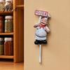 Strong Bearing Capacity Hook Cute Chef Shape Hook, Resin Kitchen Wall No Punch Adhesive Backing Decorative for Home Hang Utensils Dishcloths