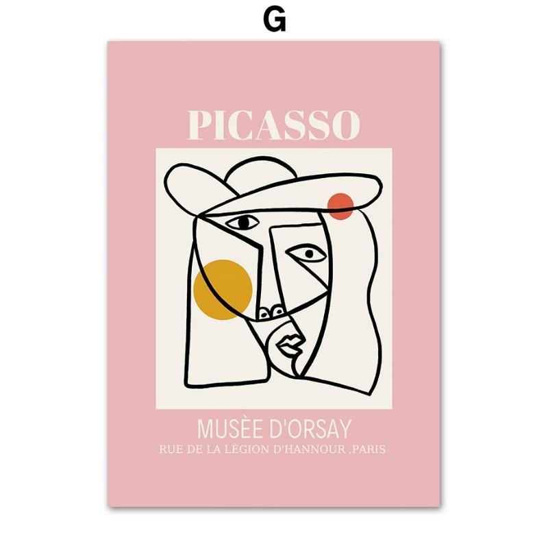 Picasso William Morris Abstract Posters and Prints Canvas Painting Matisse Wall Art Picture for Living Room Cafe Boho Home Decor