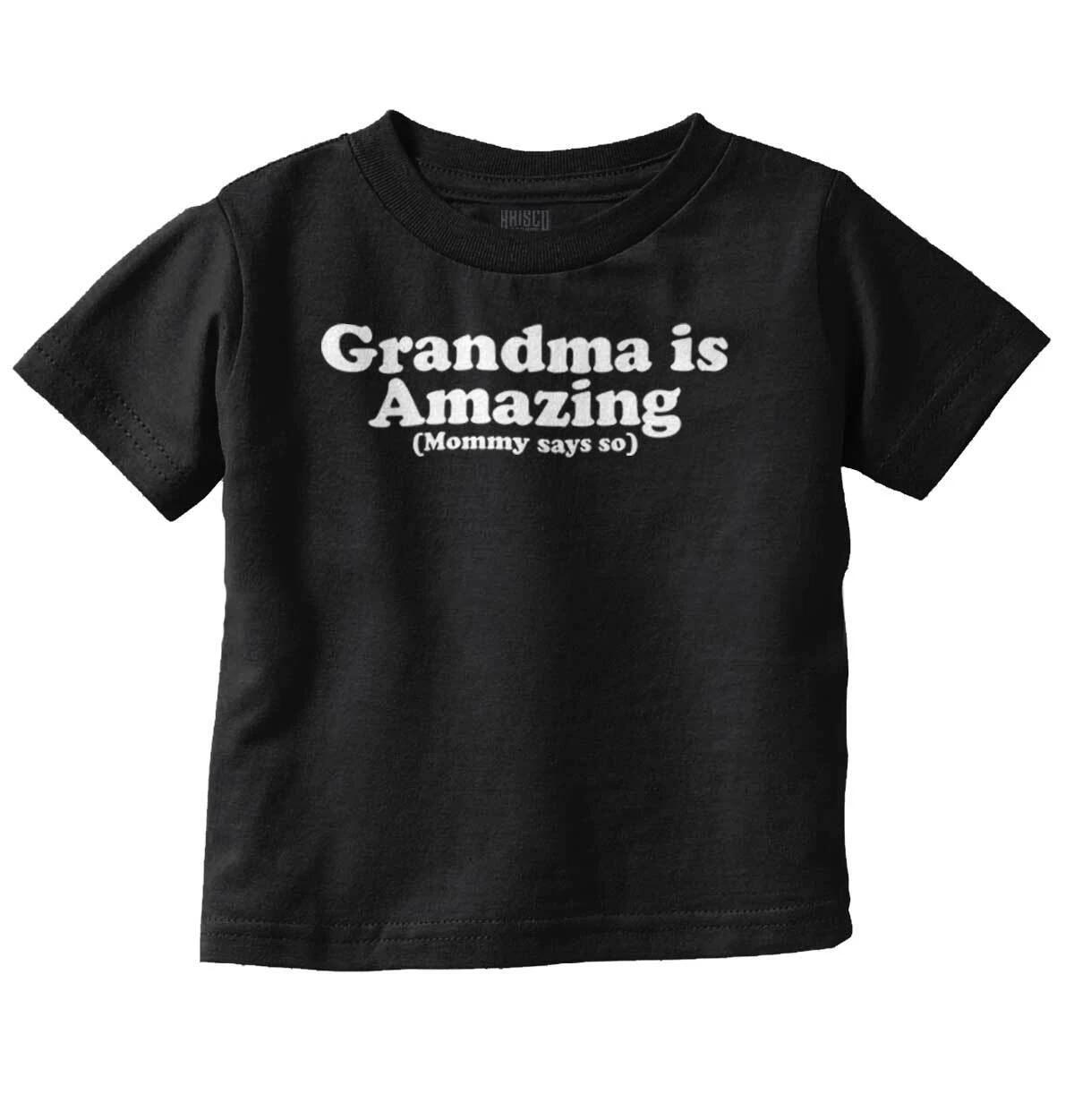 Nana Grandma Is Amazing Grammy Shower Gift Toddler Boy Girl Youth T Shirt Tee XL