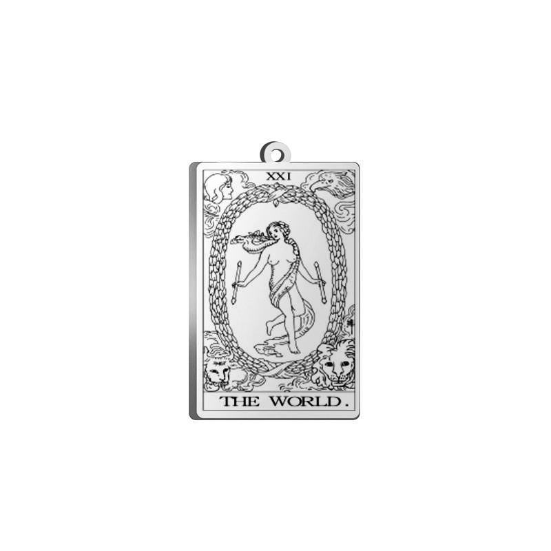 Dawapara Tarot Card Charms for Jewelry Making Astrology Tarot Cards Major Arcana Magic Amulet Stainless Steel Pendants
