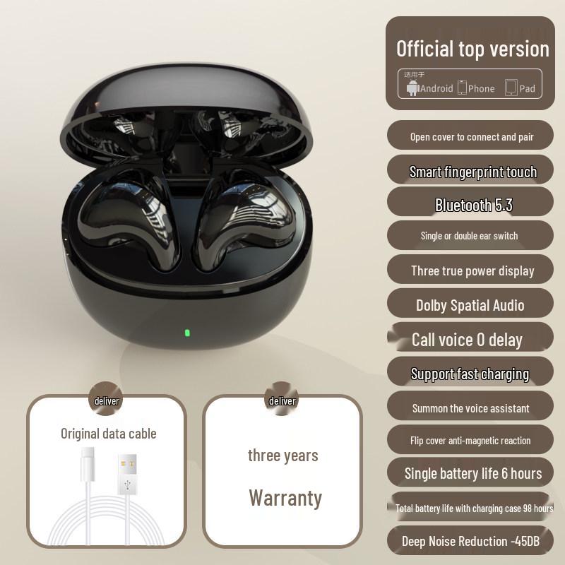 2025 Bluetooth Wireless Noise-Cancelling In-Ear Earphones: High Sound Quality, Extended Battery Life, Ideal for Sports, Running, Gaming, and Music.