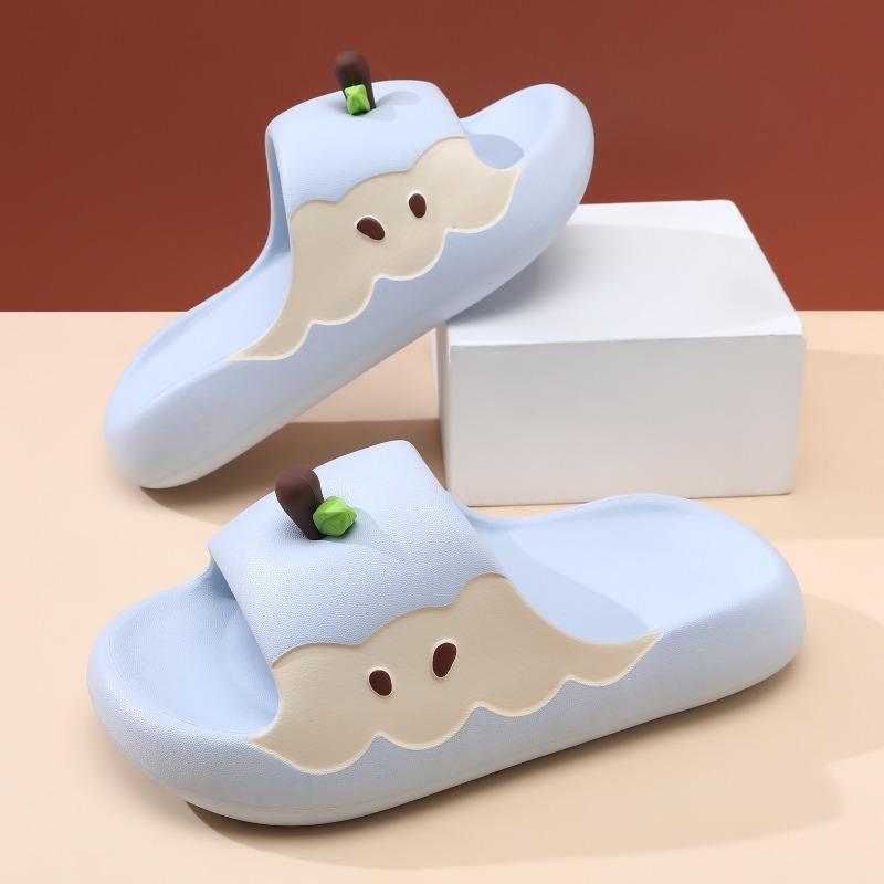 Red apple slippers summer new indoor home wear EVA thick bottom cute cartoon women sandals