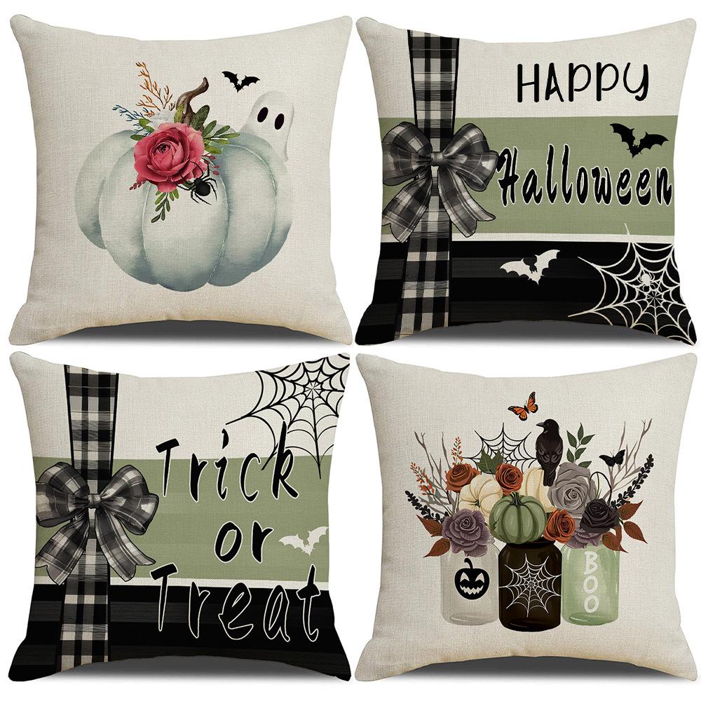 Autumn Halloween Ghost Pillow Case Living Room Seat Cushion Harvest Decoration Sofa Pillow