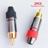 2Pcs Rca Male Plug Connector Non Solder Av Audio Video Locking Cable Plug Adapter Or Audio Cable Plug Video Cctv Camera Rca Jack