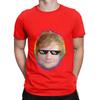 Singer Face And Rainbow Outline Funny 100 Cotton TShirt EEd Sheeran Tops Tees For Unisex