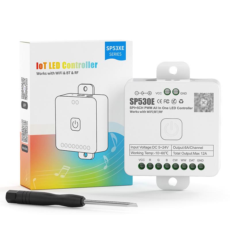 SP Controller RGBIC Light Strip with Bluetooth, WiFi, and Music App (Models 105/06/07/08/110E)