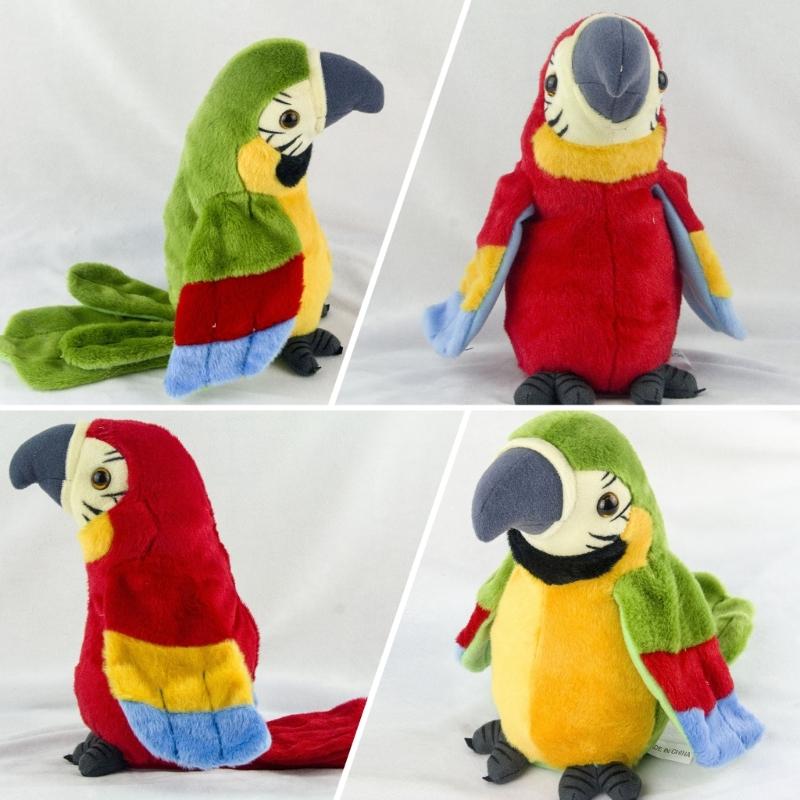 Electronic Pet Parrot Toy Stuffed Toy Talking Parrot Toy Singing Cuddly Doll Toddler Musical Dolls Education Toy