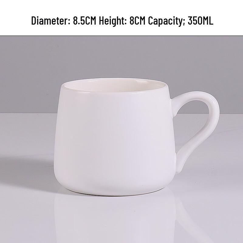 Matte White Ceramic Mouthwash Cups (Set of 2)