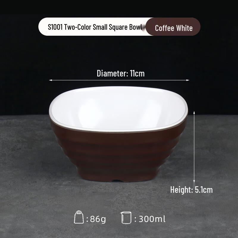 Two-Tone Melamine Rice Bowls (10-Pack)