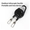 Retractable Keychain Double-Headed Retractable Belt Clip Lanyard Badge Holder Pull Reel with Steel Cord for Outdoor Fishing