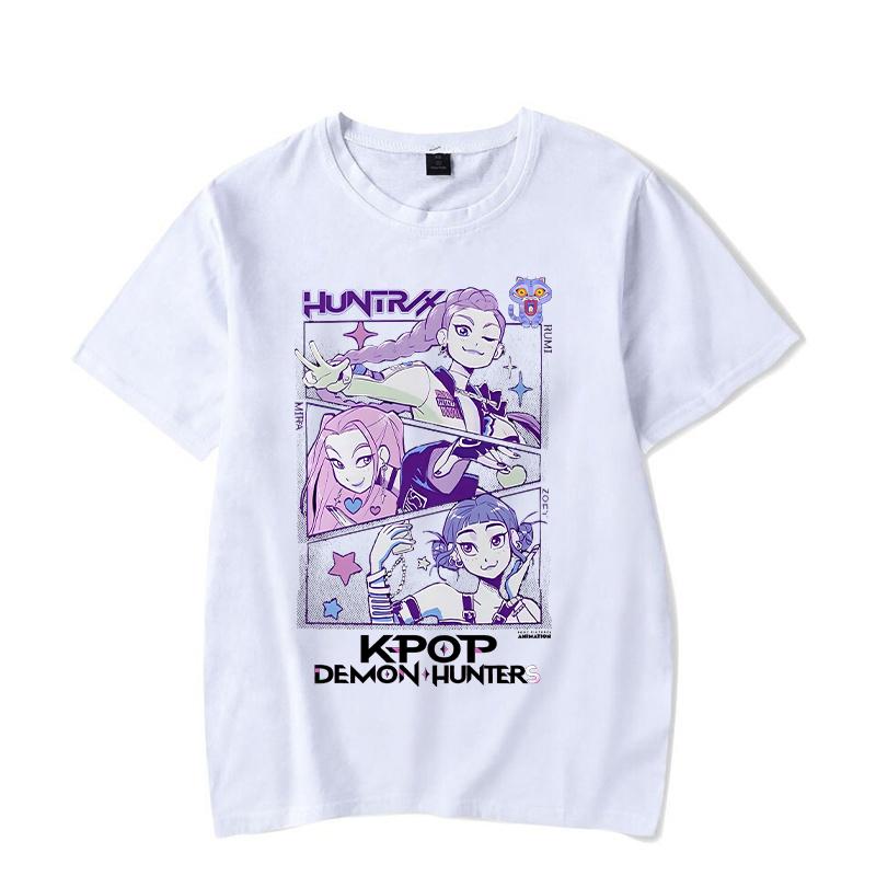Rumi KPop Lovci démonů Anime Tričko Hip Hopová trička Dárek pro muže ženy Móda KPop Lovci démonů Korejská Ulzzang trička