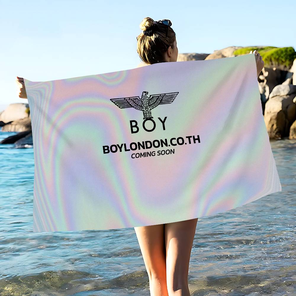 

Классическое пляжное полотенце с логотипом B-Boy L-London Цветные банные полотенца для девочки Микрофибра Быстросохнущие Не оставляют песок Пляж Йога Спа Бассейн W40*H60(CM)
