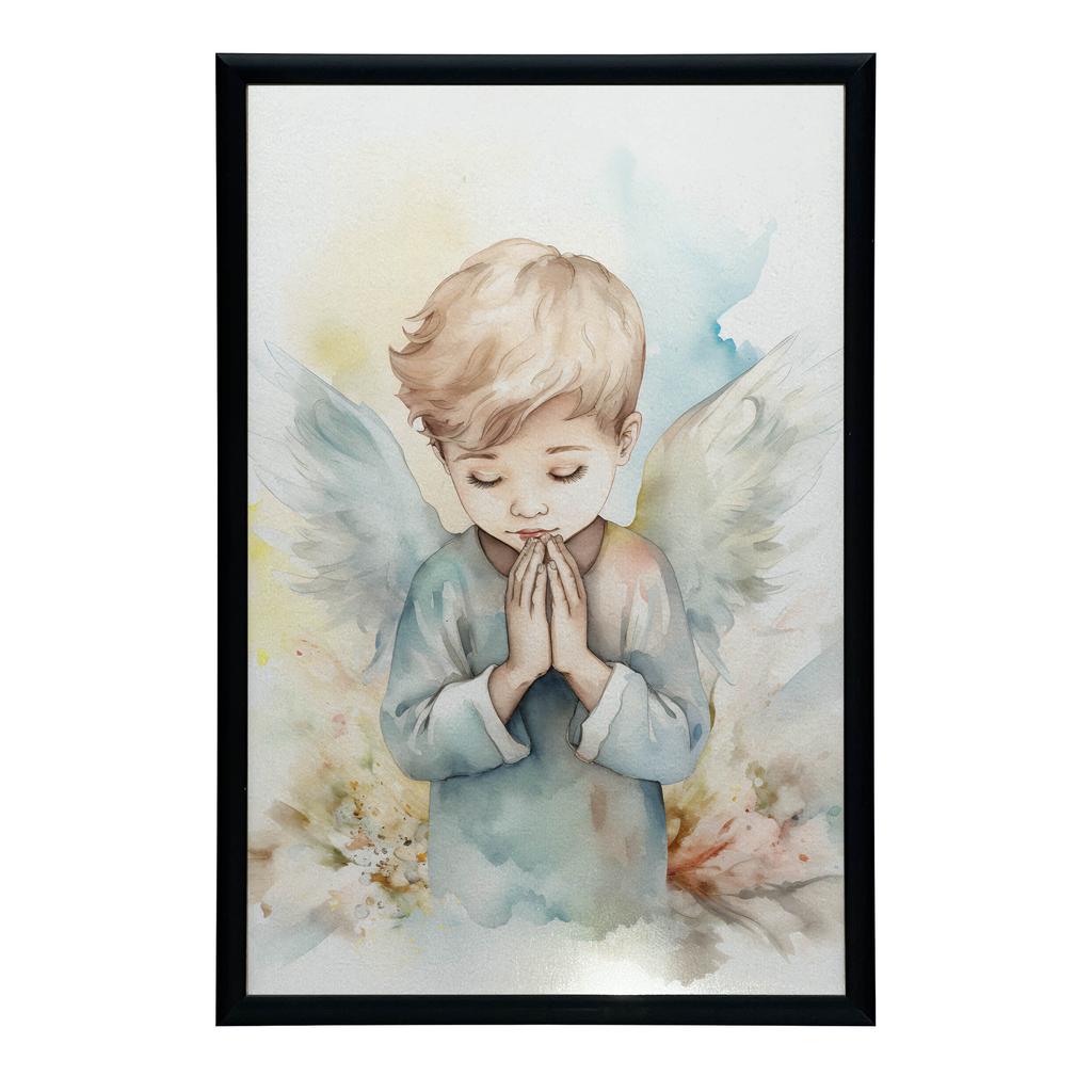 Angel Poster In Delicacy Of Colors Angel Poster In Delicacy Of Colors, 70X100 Cm, Black Aluminum Frame, 230 Gsm Matte Paper