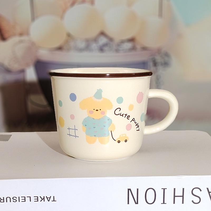 Roztomilý zvířecí ráj Kreslený keramický hrnek Zvířátko Roztomilý hrnek Dárek k narozeninám pro muže a ženy Hrnky na kávu na párty