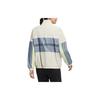 adidas Colorblock Striped Retro Sports Stand Collar Jacket for Women, Beige