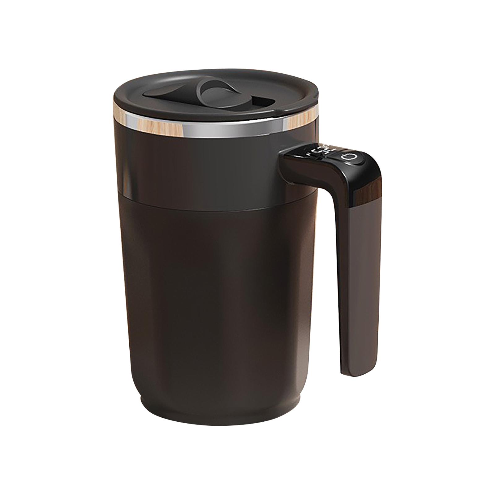

400ml Automatic Stirring Coffee Mug, 380ML/13oz Electric Mixing Cup Stainless Steel Insulated Spinning Mixer Cups For Protein Chocolate Milk One Size чёрный