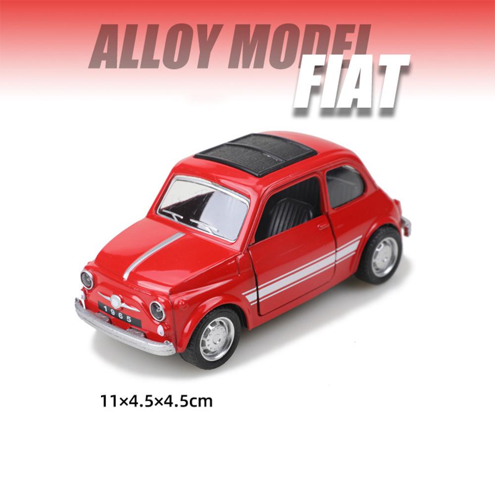 

Мини-автомобили Fiat 1965 из сплава 1/36, модели старинных автомобилей, милые украшения для тортов, детские игрушечные машинки, рождественские подарки, настольные украшения 1/36-Size:11.5*4.5*4.5cm красный