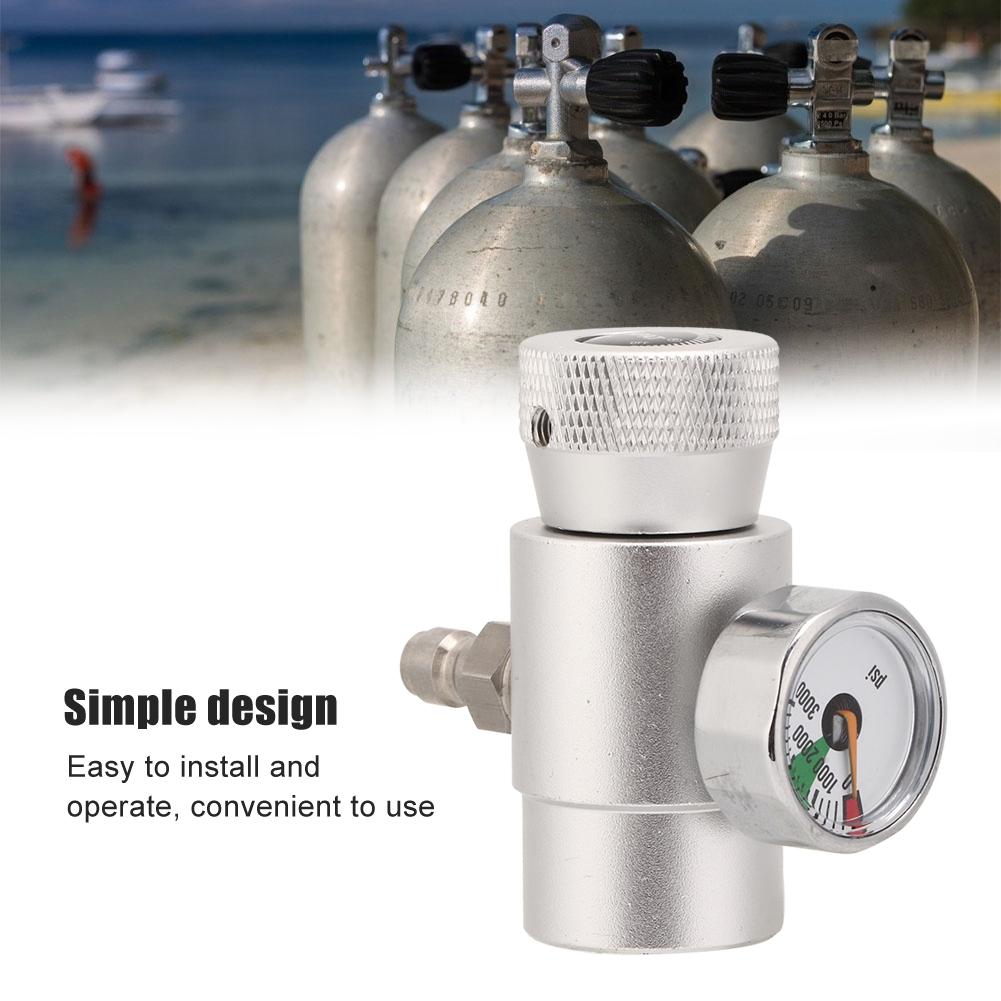 CO2 Cylinder Refill Adapter Connector Gas Soda Regulator with 3000 Gauge Tool Accessory