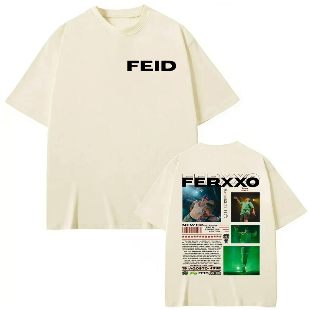 Rapper Feid Ferxxo Album Merch T-shirt Men's Women's Fashion Y2k Short Sleeve T-shirts Cotton Oversized T Shirts