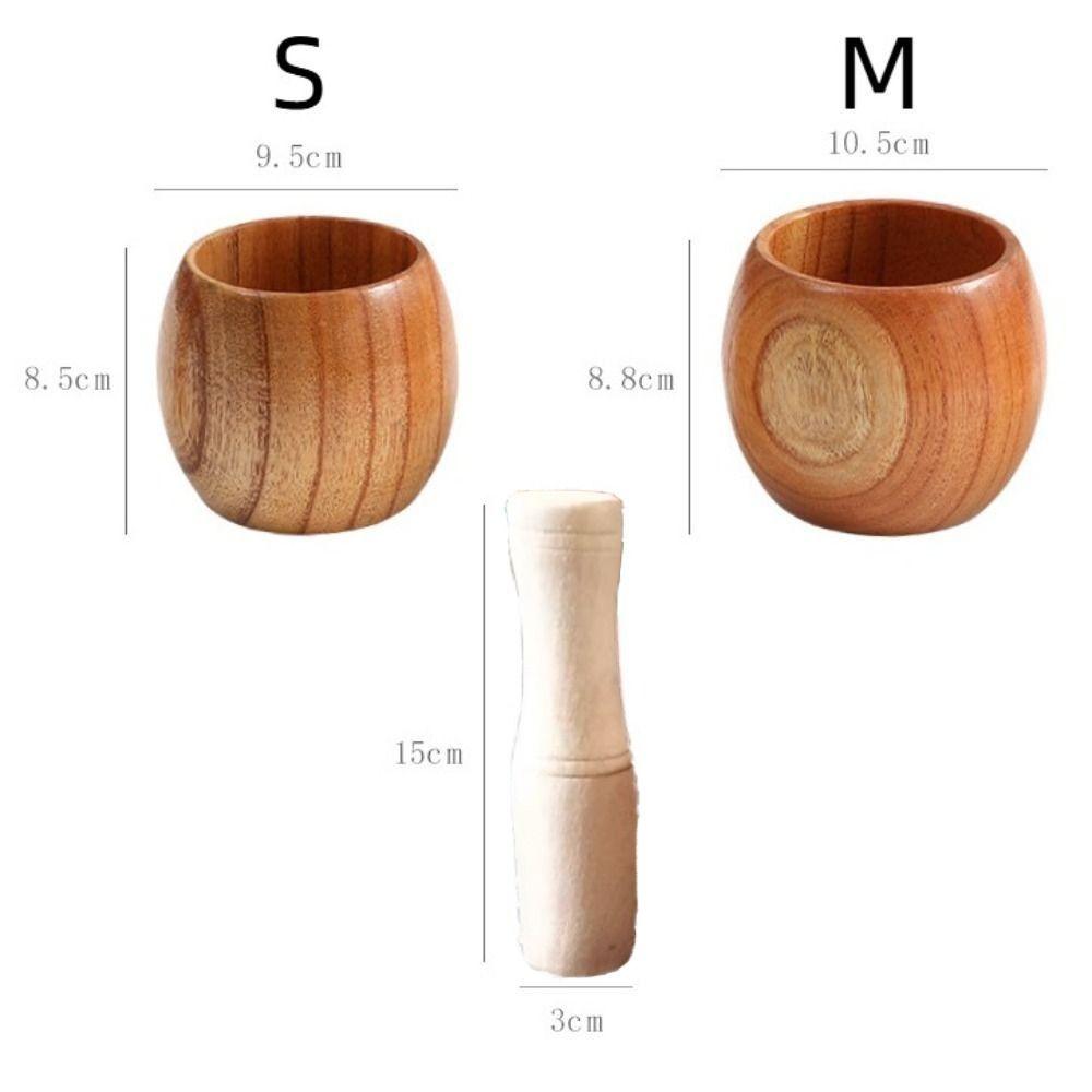 Convenient Garlic Pounder Jar Old-fashioned Manual Mashing Bowl  Kitchen