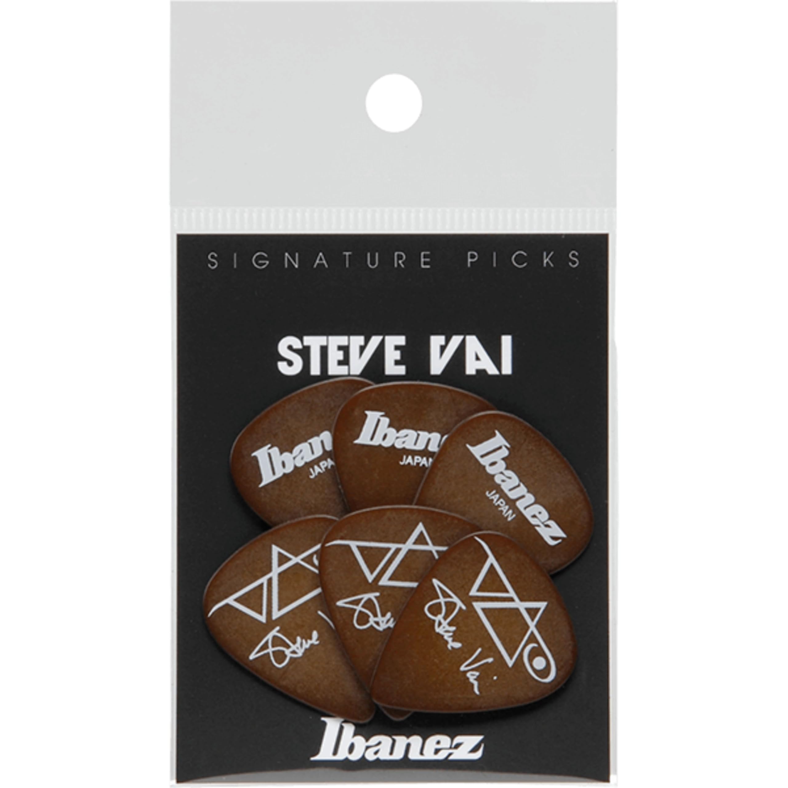 Ibanez Steve Vai Signature Picks 6-Pack [Brown] B1000SV-BR