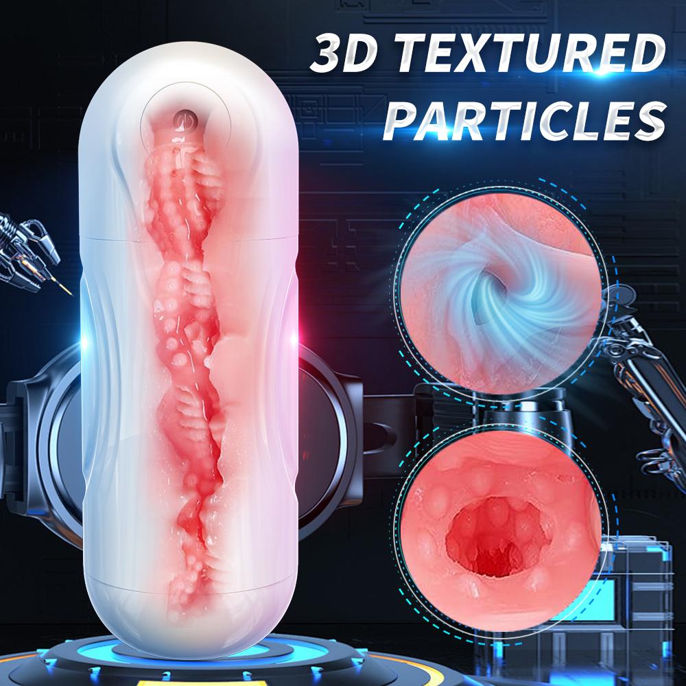 Automatic Male Sucking Vibration Masturbation Device 3D Simulation Vaginal Channel Penile Delay Training Device Adult Products