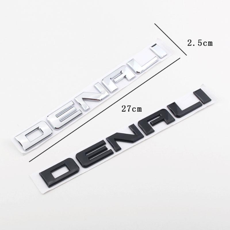 AABHB1 DENALI Logo Autoaufkleber für Chevrolet GMC DENALI sierra 2500 3500HD Autoaufkleber Umbau Seitenkotflügel Tür Kofferraum Aufkleber Zubehör