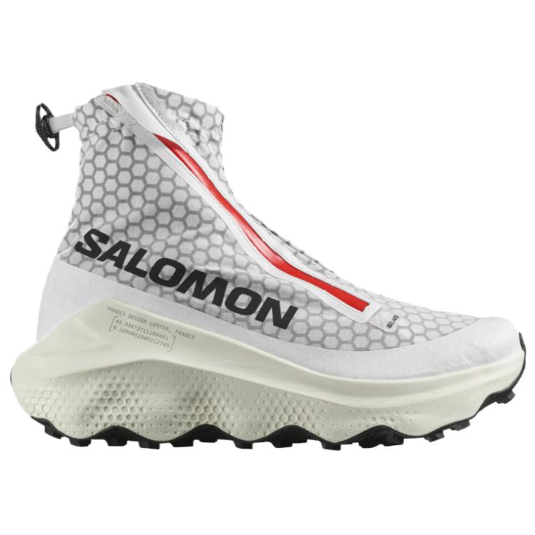 SALOMON S/Lab Dust Comfortable Versatile Non-Slip Wear-Resistant High-Top Running Shoes Unisex Running Shoes White Gray 477239