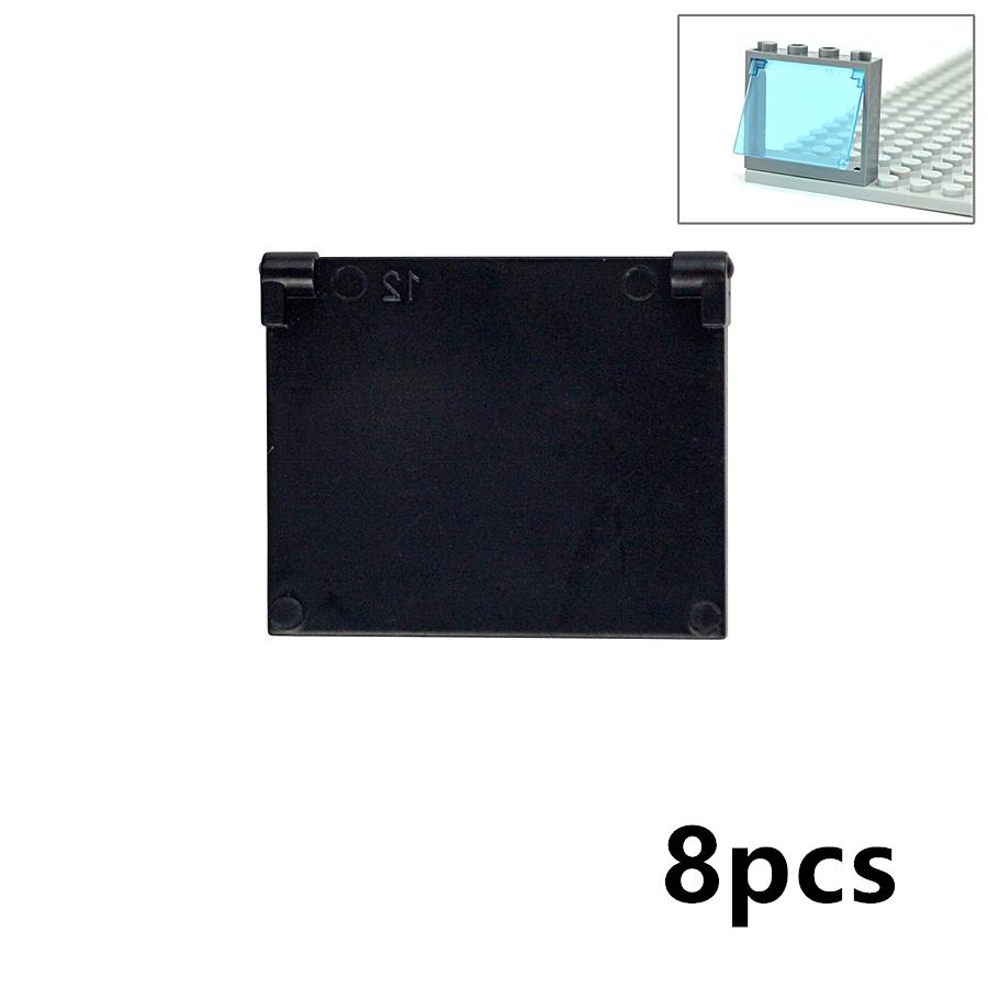 MOC Bricks Door Frame Glass Window 1x4x3 60594 60608 DIY Architecture House Building Blocks Toys Kids Educational Plastic Bricks