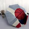 1 Stück Basketballplatz Automatischer Faltregenschirm - Kompaktes 8-Rippen-Design, Langlebiger Kunststoff & Eisen, Leicht für den Täglichen Außenbereich091