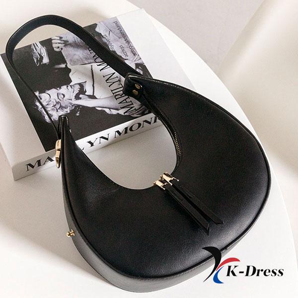 Torba na ramię typu hobo ze skóry premium Crescent (2 kolory)