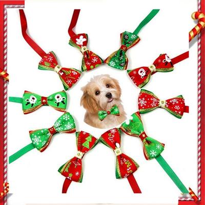 Party Decor Grooming Adjustable Bowknot Collar Dog Bow Tie Pet Christmas Necktie Cat Choker