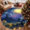 The Nightmare Before Christmas Pattern Round Rug, Indoor/Outdoor Mat, for Picnic, Gameroom, Bedroom, Office, Living Room, Home Decor Carpet, Birthday 